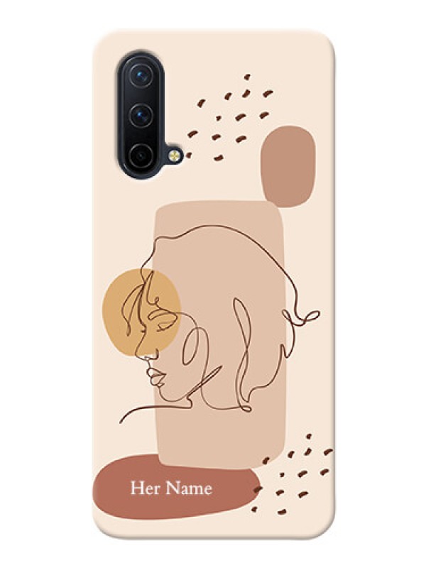 Custom OnePlus Nord Ce 5G Custom Phone Covers: Calm Woman line art Design