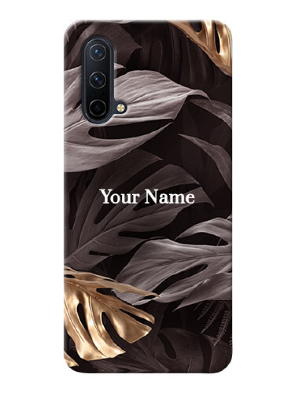 Custom OnePlus Nord Ce 5G Mobile Back Covers: Wild Leaves digital paint Design