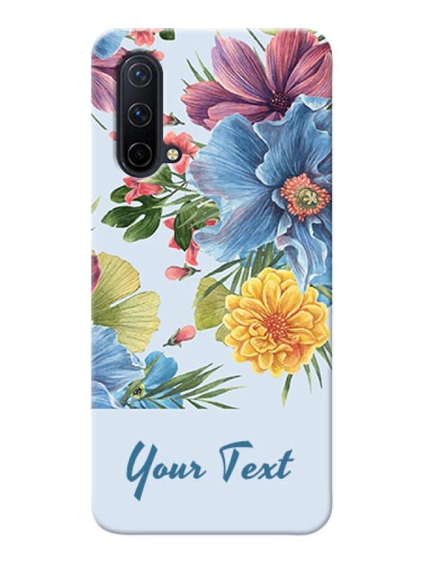 Custom OnePlus Nord Ce 5G Custom Phone Cases: Stunning Watercolored Flowers Painting Design