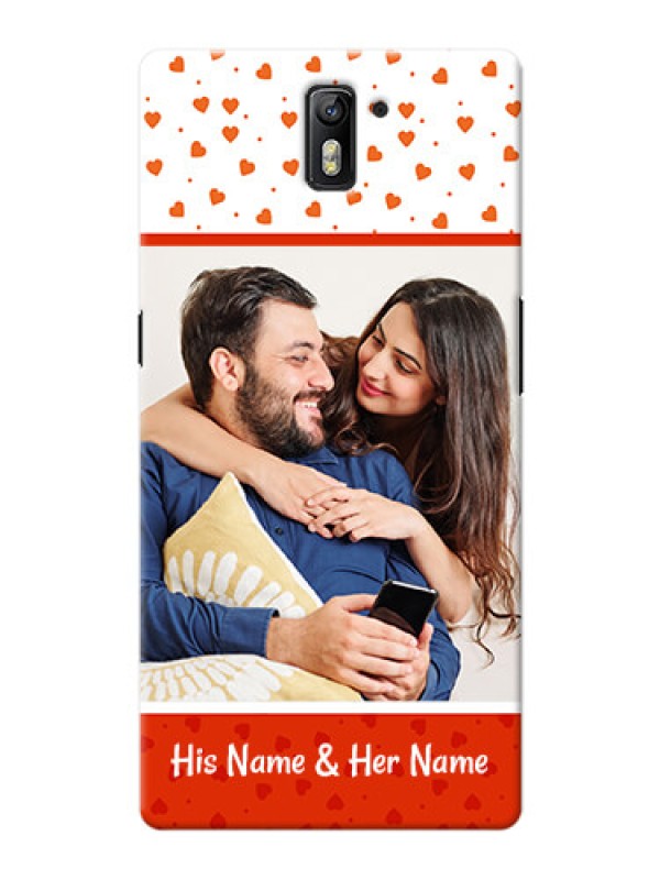 Custom OnePlus One Orange Love Symbol Mobile Cover Design