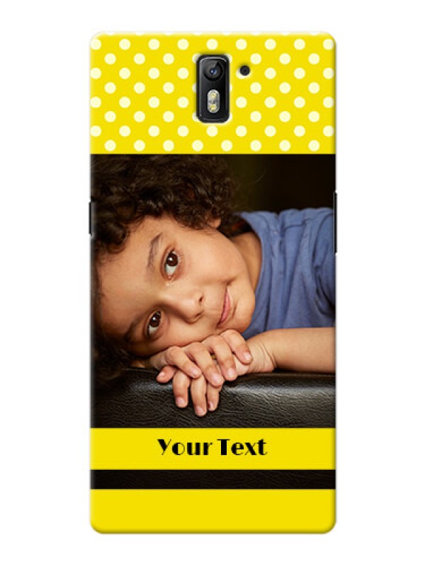 Custom OnePlus One Bright Yellow Mobile Case Design