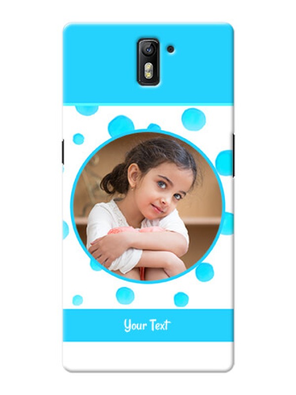 Custom OnePlus One Blue Bubbles Pattern Mobile Cover Design