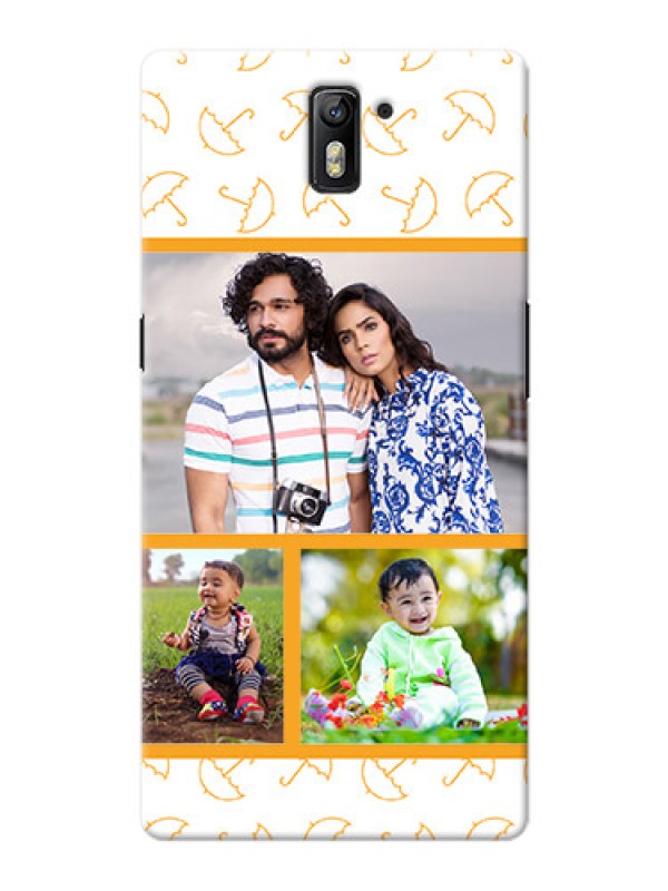 Custom OnePlus One Yellow Pattern Mobile Back Cover Design