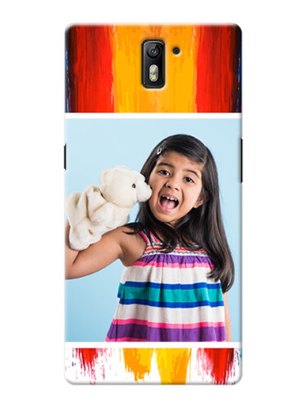 Custom OnePlus One Colourful Mobile Cover Design