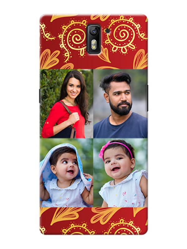 Custom OnePlus One 4 image holder with mandala traditional background Design