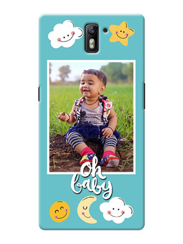 Custom OnePlus One kids frame with smileys and stars Design