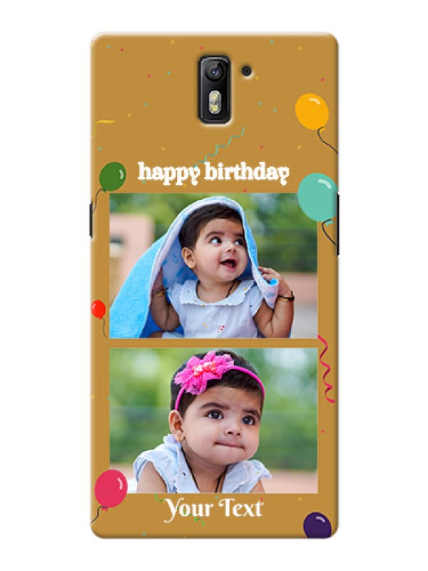 Custom OnePlus One 2 image holder with birthday celebrations Design