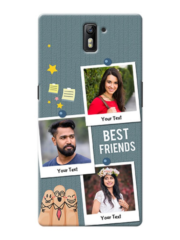 Custom OnePlus One 3 image holder with sticky frames and friendship day wishes Design