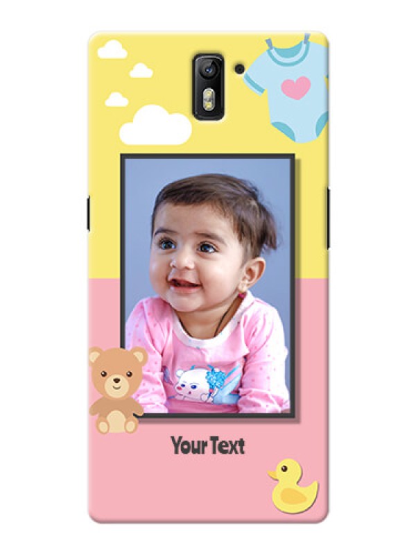 Custom OnePlus One kids frame with 2 colour design with toys Design