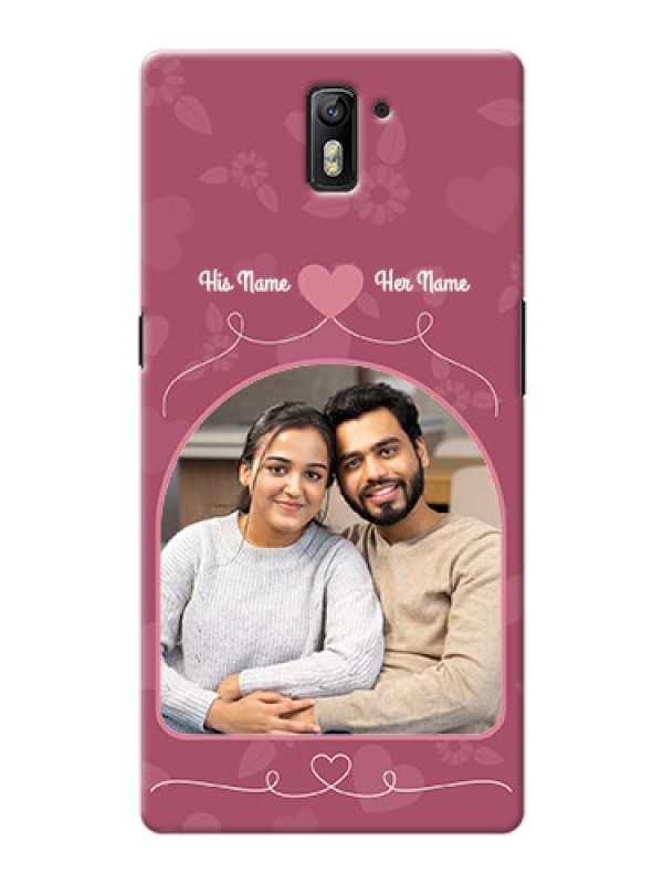 Custom OnePlus One love floral backdrop Design