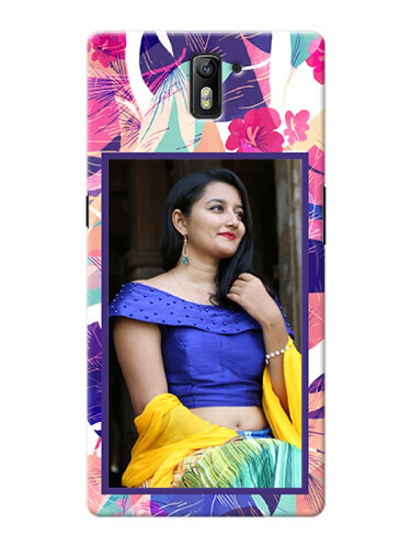 Custom OnePlus One abstract floral Design