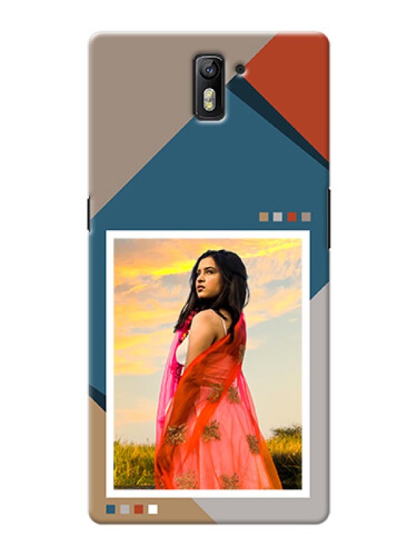 Custom OnePlus One Mobile Back Covers: Retro color pallet Design