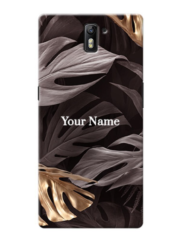 Custom OnePlus One Mobile Back Covers: Wild Leaves digital paint Design