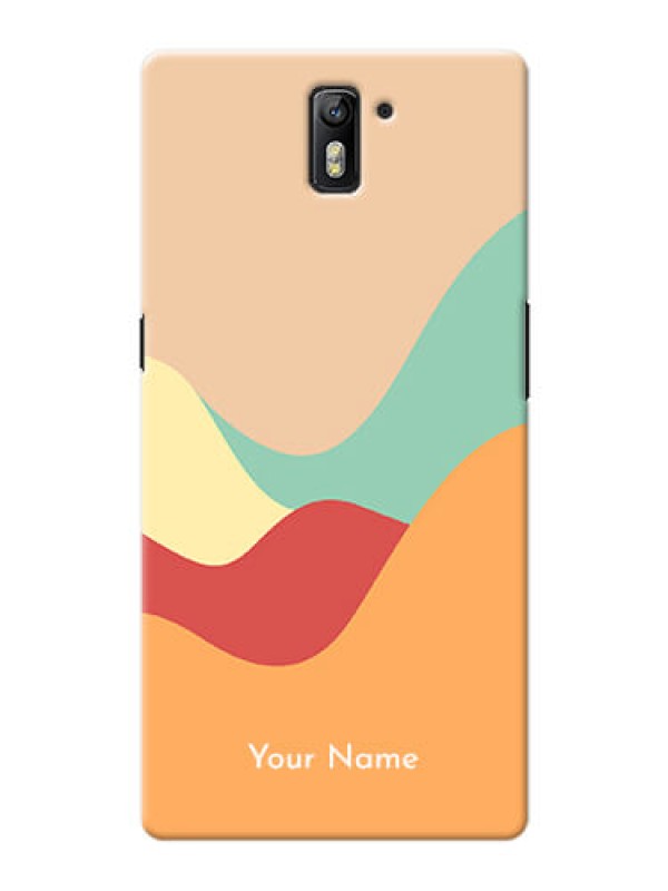 Custom OnePlus One Custom Mobile Case with Ocean Waves Multi-colour Design