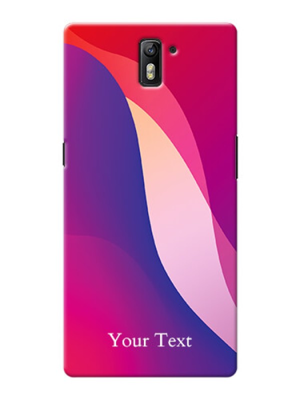 Custom OnePlus One Mobile Back Covers: Digital abstract Overlap Design