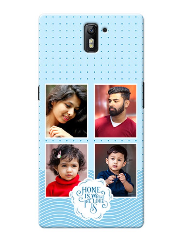 Custom OnePlus One Custom Phone Covers: Cute love quote with 4 pic upload Design