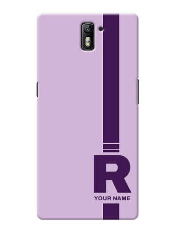 Custom OnePlus One Custom Phone Covers: Simple dual tone stripe with name Design