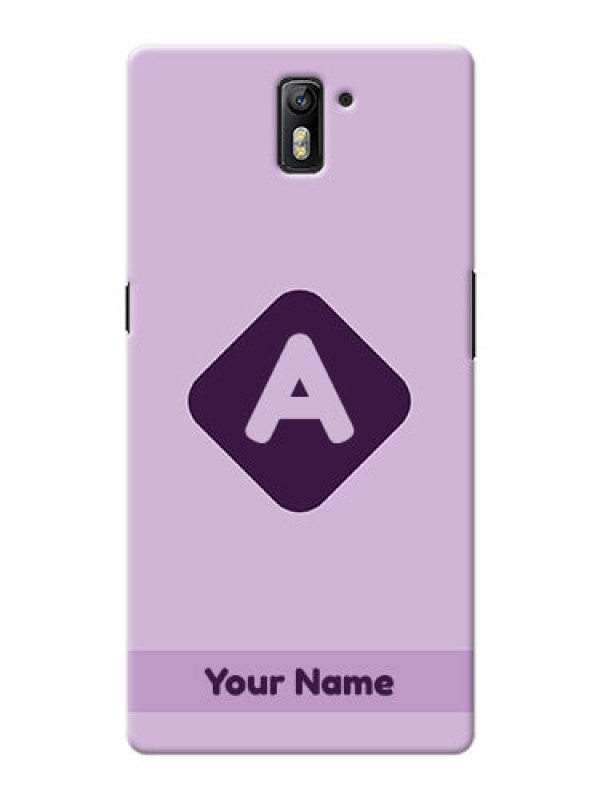 Custom OnePlus One Custom Mobile Case with Custom Letter in curved badge Design