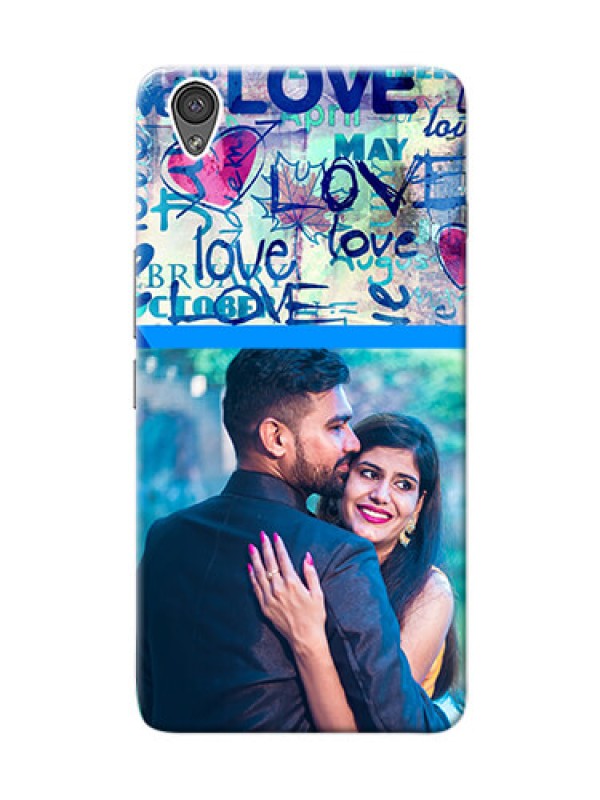 Custom OnePlus X Colourful Love Patterns Mobile Case Design