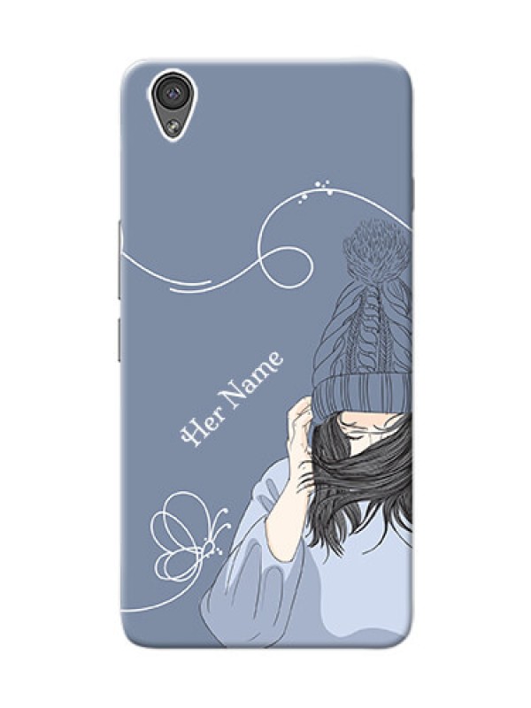 Custom OnePlus X Custom Mobile Case with Girl in winter outfit Design
