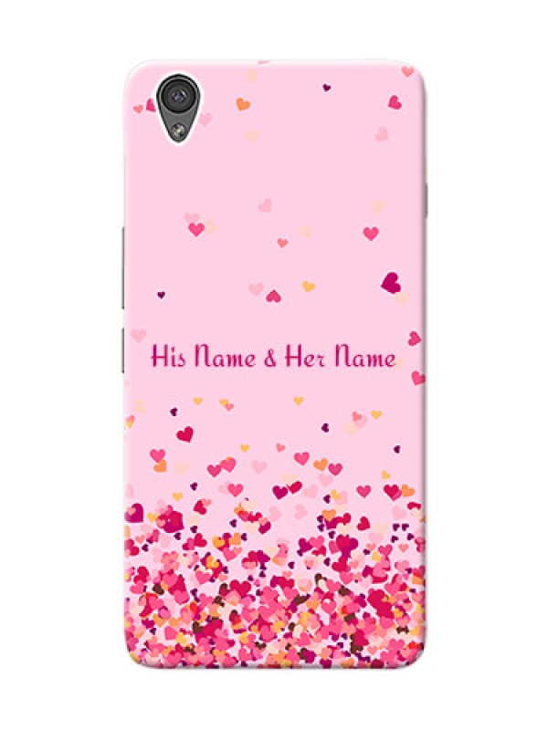 Custom OnePlus X Phone Back Covers: Floating Hearts Design