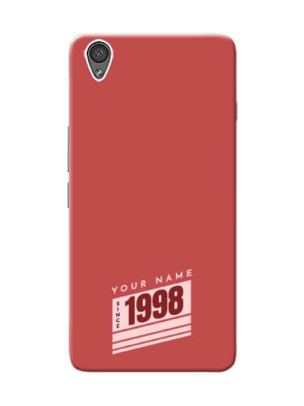 Custom OnePlus X Phone Back Covers: Red custom year of birth Design