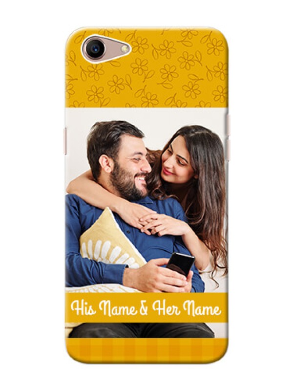 Custom Oppo A1 mobile phone covers: Yellow Floral Design