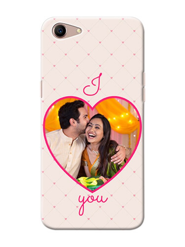 Custom Oppo A1 Personalized Mobile Covers: Heart Shape Design