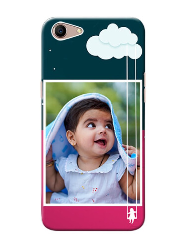 Custom Oppo A1 custom phone covers: Cute Girl with Cloud Design