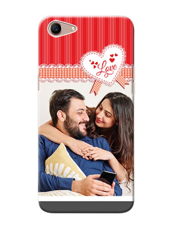 Custom Oppo A1 phone cases online: Red Love Pattern Design