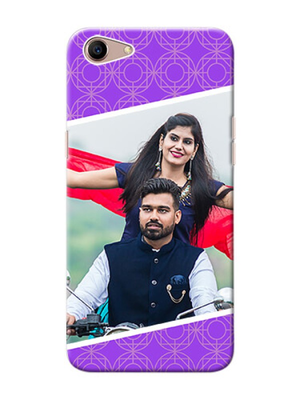 Custom Oppo A1 mobile back covers online: violet Pattern Design