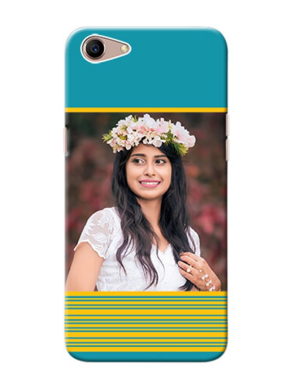 Custom Oppo A1 personalized phone covers: Yellow & Blue Design 