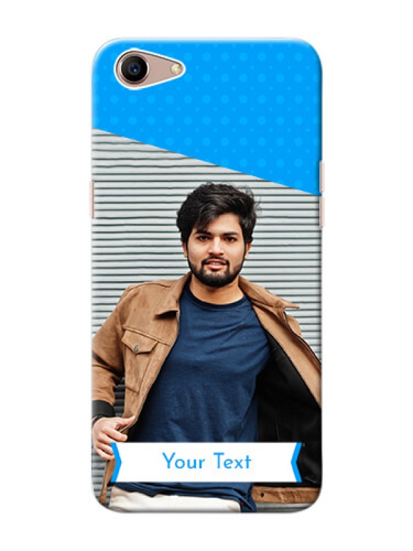 Custom Oppo A1 Personalized Mobile Covers: Simple Blue Color Design