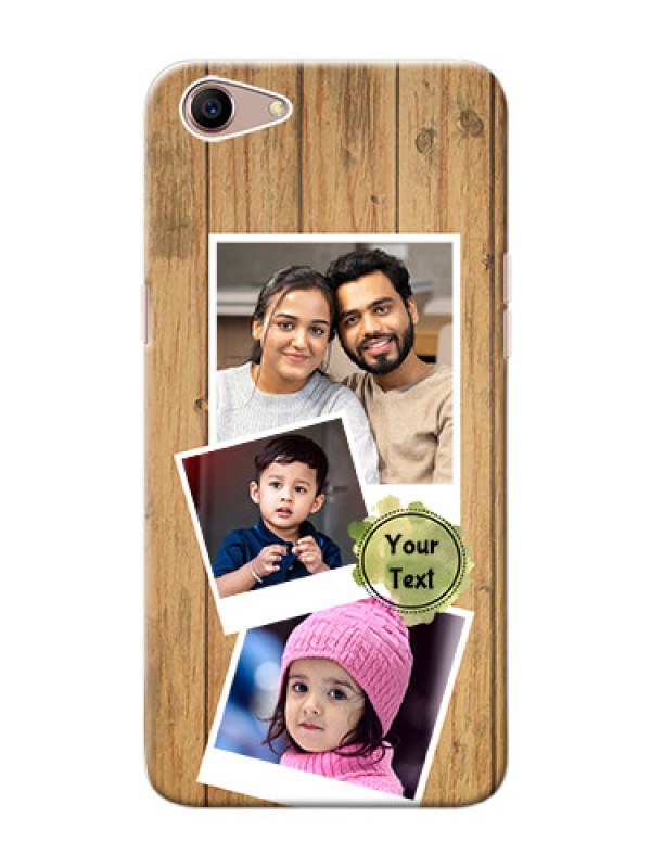 Custom Oppo A1 Custom Mobile Phone Covers: Wooden Texture Design