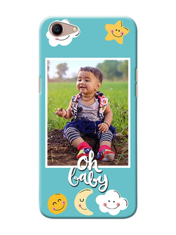 Custom Oppo A1 Personalised Phone Cases: Smiley Kids Stars Design