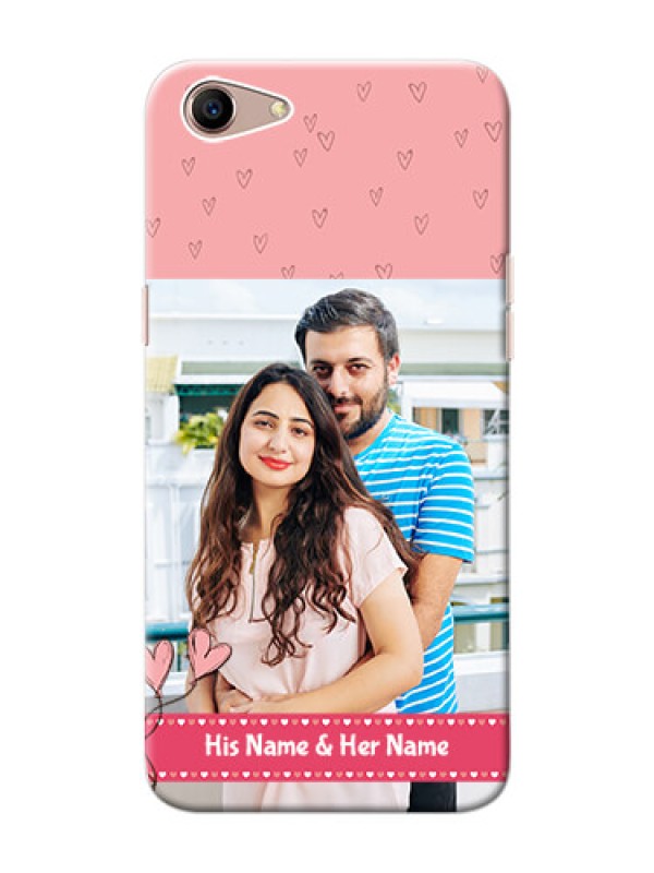 Custom Oppo A1 phone back covers: Love Design Peach Color
