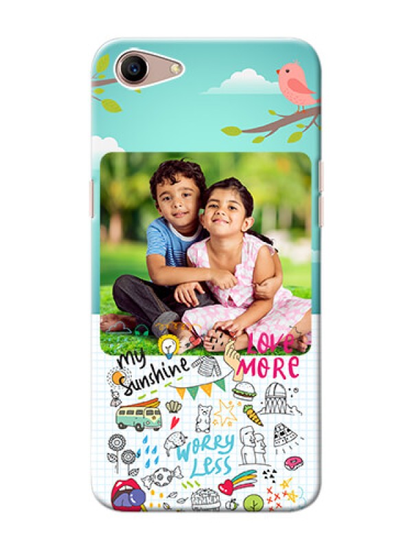 Custom Oppo A1 phone cases online: Doodle love Design
