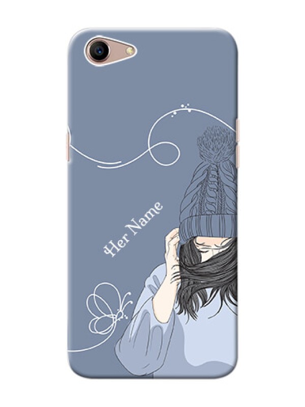 Custom Oppo A1 Custom Mobile Case with Girl in winter outfit Design