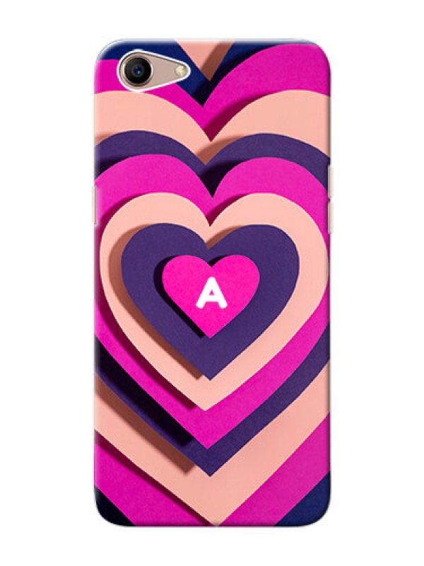 Custom Oppo A1 Custom Mobile Case with Cute Heart Pattern Design