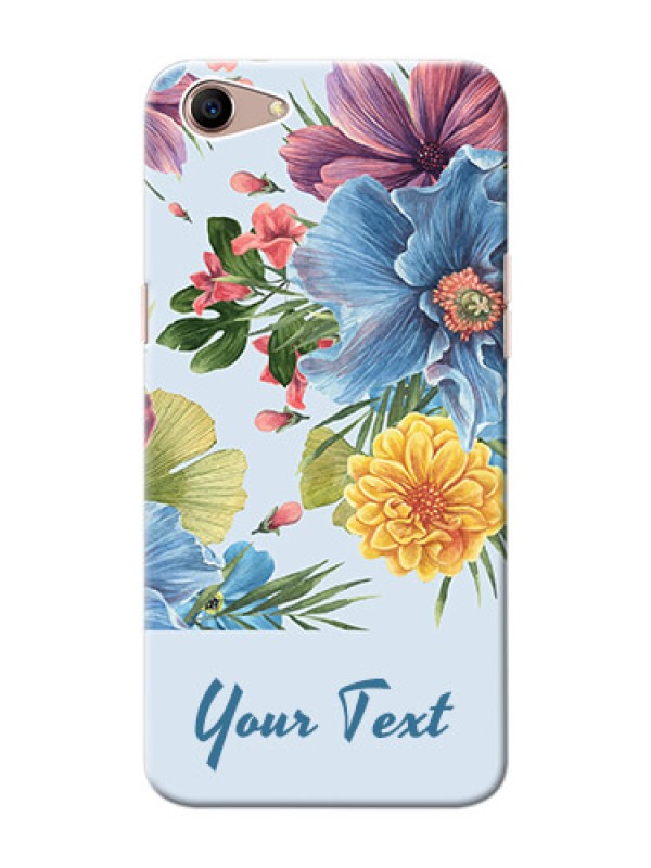 Custom Oppo A1 Custom Phone Cases: Stunning Watercolored Flowers Painting Design
