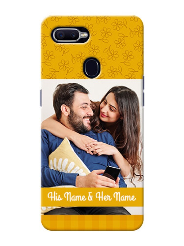 Custom Oppo A12 mobile phone covers: Yellow Floral Design