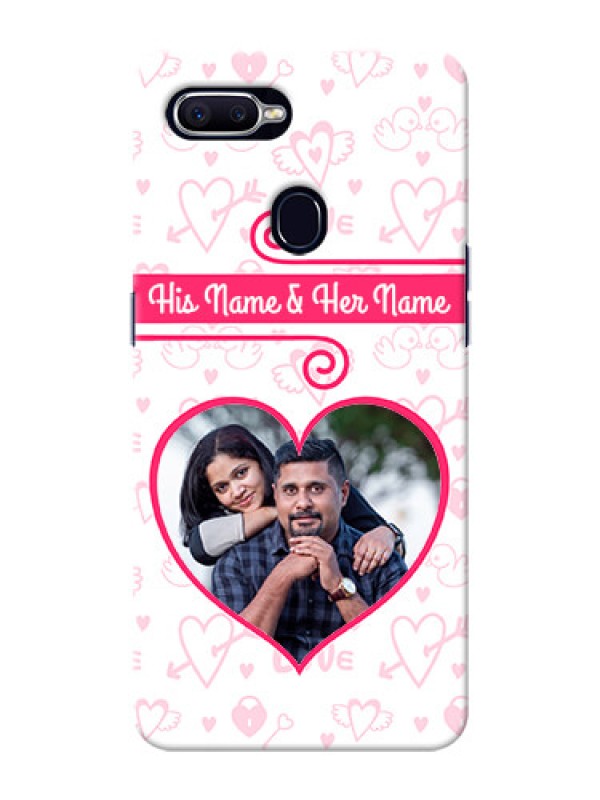 Custom Oppo A12 Personalized Phone Cases: Heart Shape Love Design