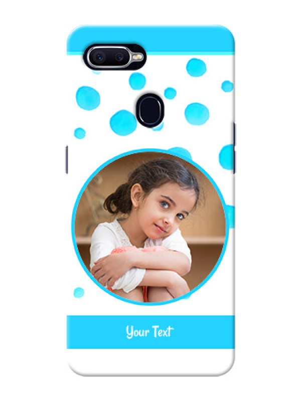 Custom Oppo A12 Custom Phone Covers: Blue Bubbles Pattern Design