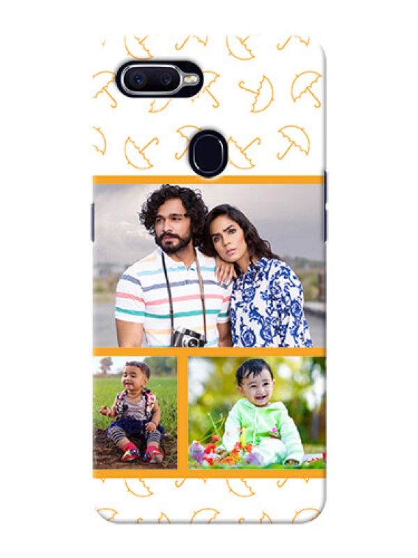 Custom Oppo A12 Personalised Phone Cases: Yellow Pattern Design