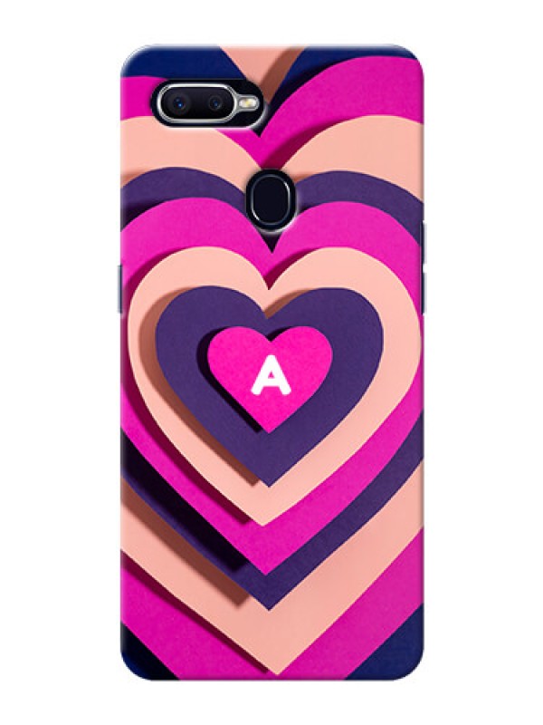 Custom Oppo A12 Custom Mobile Case with Cute Heart Pattern Design