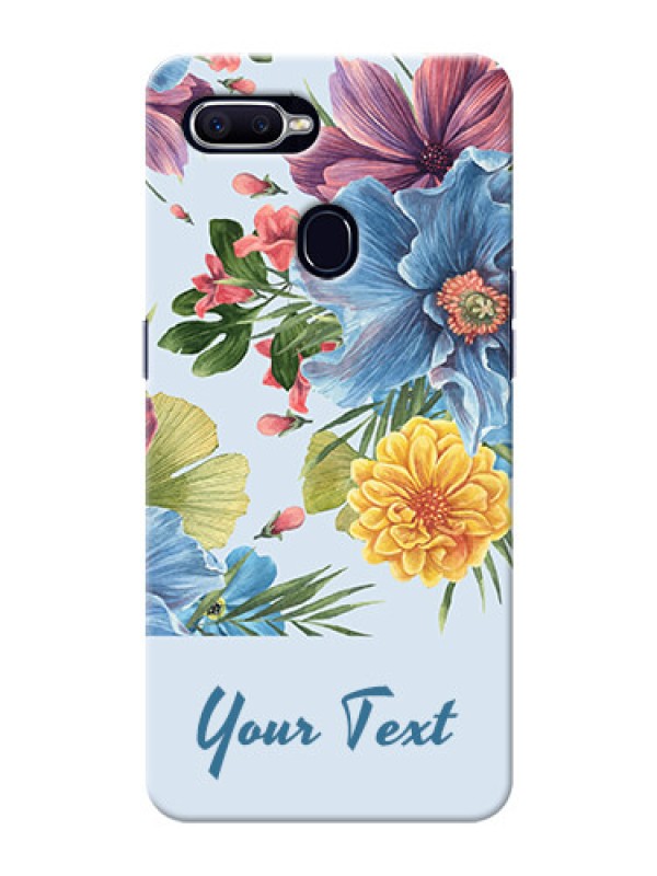 Custom Oppo A12 Custom Phone Cases: Stunning Watercolored Flowers Painting Design