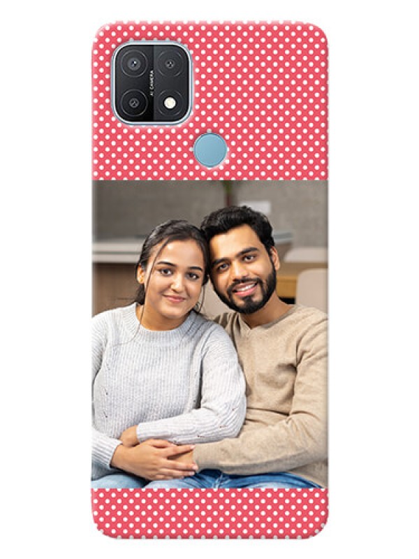 Custom Oppo A15 Custom Mobile Case with White Dotted Design