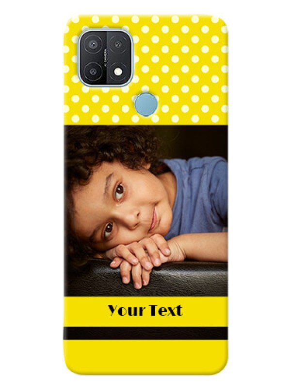 Custom Oppo A15 Custom Mobile Covers: Bright Yellow Case Design
