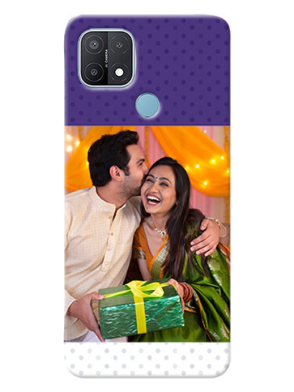 Custom Oppo A15 mobile phone cases: Violet Pattern Design