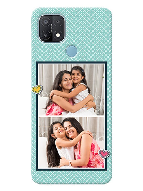 Custom Oppo A15 Custom Phone Cases: 2 Image Holder with Pattern Design